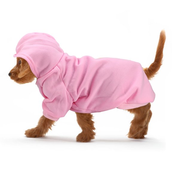 Suodoka Cute Polyester Pet Winter Warm Hoodie Sweatshirt Clothes Coat for Dogs Puppy Cats - Soft Breathable Apparel Jacket (Pink, M, 9.84 inches / 25.0 cm)