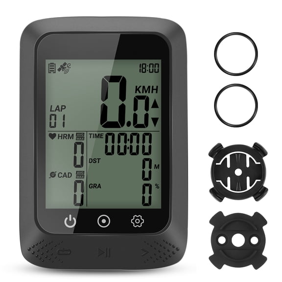 Suodoka Cycling Computer IPX7 Water Resistant Multi Functional Wireless GPS Digital Cycle Speedometer with Automatic Backlight