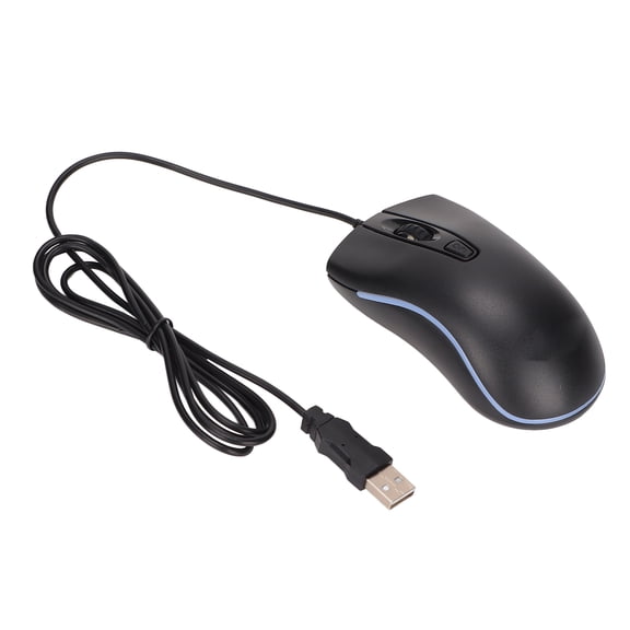 Suodoka D1 Wired Gaming Mouse RGB Backlit Ergonomic Gamer Mice Maximum 1600 DPI Adjustable Optical Tracking for Desktop PC Computer Laptop Stable Control Plug and Play (6.30 inches / 16.00 cm)