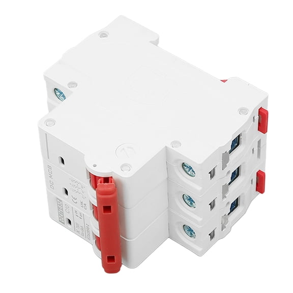 Suodoka DC 750V 3P Circuit Breaker DIN Rail Mounted Low Voltage Overload Protection Switch for Solar PV System, 10A, 6000A Breaking Capacity[cite: 1]