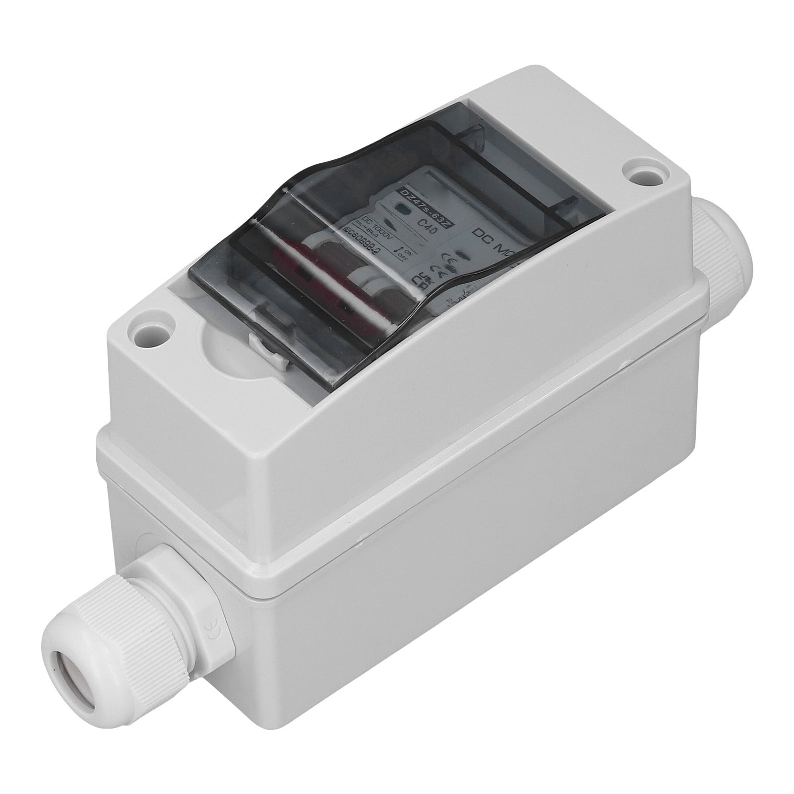 Suodoka DC Circuit Breaker 2P 40A IP65 Waterproof 6KA Breaking Capacity DC Isolator Switch for Solar PV System 1000V (5.9 inches / 15 cm)