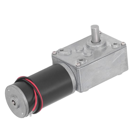 Suodoka DC Geared Motor Forward Reverse Rotation Self Locking Single Shaft Speed Reduction Motor DC24V 350RPM (5.51 inches / 14 cm)