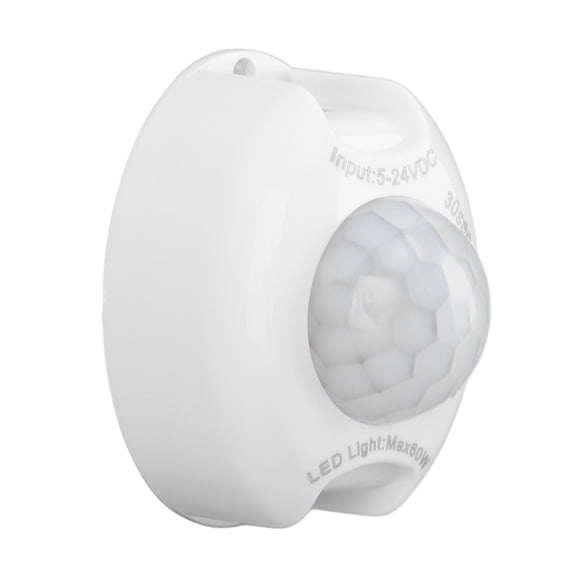 Suodoka DC Plug Human Body Motion Sensor Switch, Adjustable Infrared Detector for LED Strip Lights, 5-24V 60W Output, 9.8-26.2 ft Sensing Distance, 1.9 inches / 4.8 cm Length