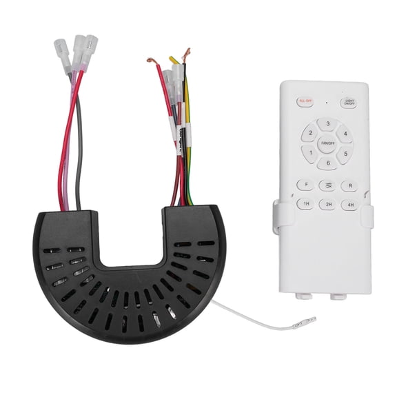 Suodoka DC Variable Frequency Ceiling Fan Light Remote Control Kit, 6 Speed Universal Ceiling Fan Remote Replacement and Horseshoe Receiver, ABS Material, 7.87 inches / 20 cm, White