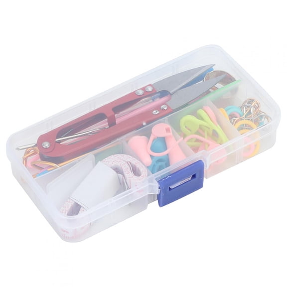 Suodoka DIY Craft Knitting Stitches Needles Kit Complete Crochet Hook Set with Marker Tape Measure Sewing Accessory and Storage Box for Beginners and Professionals Multipurpose Weaving Tool