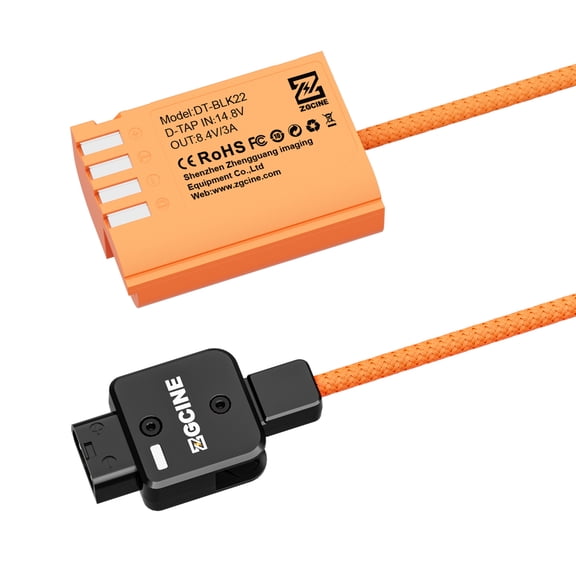 Suodoka DMW-BLK22 Dummy Battery with D-Tap Connector Power Cable 60cm / 23.6 inches Long D-Tap to DMW-BLK22 Dummy Battery Replacement for Panasonic Lumix DC-G9 II DC-S5 DC-S5 II GH5 II GH6 Cameras