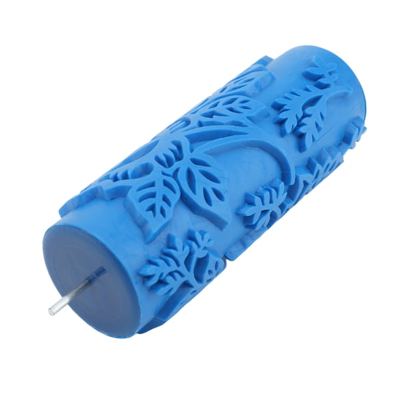 Suodoka Decorative Texture Roller, Rubber Pattern Paint Roller for Wall, Furniture, Fabric, Quilts, Blue 099Y
