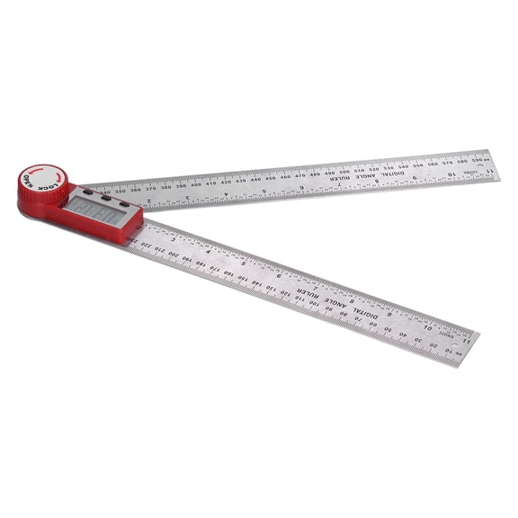 Suodoka Digital Angle Finder 360 Degree Goniometer Measuring Tool, 11.8 inches (300mm) Durable Stainless Steel Portable Electronic Protractor Ruler for Woodworking, Construction, and DIY Projects