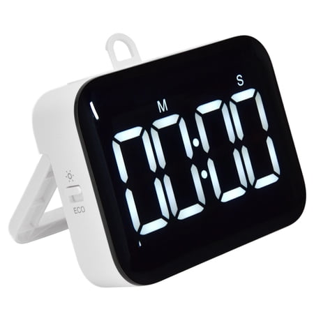 Suodoka Digital Kitchen Timer 4" LCD, 99:59 Countdown/Stopwatch, Loud/Soft/Mute, Magnetic Stand, Easy-Use Buttons