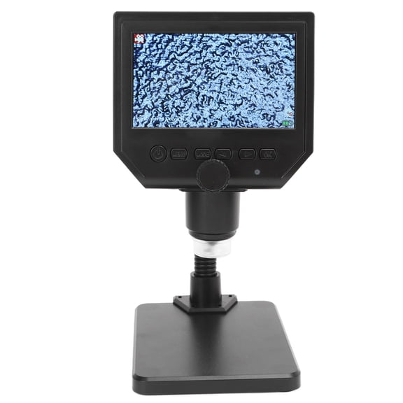 Suodoka Digital Microscope 4.3in IPS Screen High Definition Clear Image Inspection Circuit Repair Microscope with Built-in 2600mAh Battery EU Plug 100-240V
