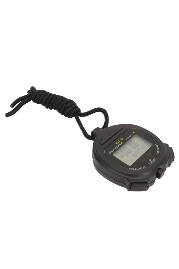 Digital Stopwatch 60 Lap Memory Split Sport Timer, Waterproof Display with Lanyard, Date Time Alarm Features, Precision Device for Coaches, Swimming, Running, and Athletes (6.3 in / 16.0 cm)