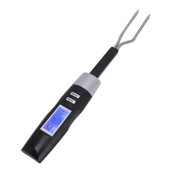 Suodoka Digital Temperature Fork IP67 Waterproof Instant Read Meat Thermometer Probe Heavy Duty BBQ Grill Accessories for Kitchen Cooking Baking Outdoor Food Preparation Black