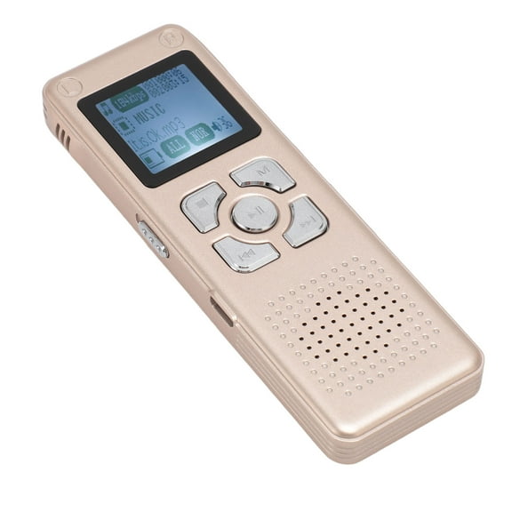 Suodoka Digital Voice Recorder Smart Noise Reduction Dual Microphone Speech To Text Voice Activated Recording Device MP3 Recorder, 8GB Memory Capacity, Black