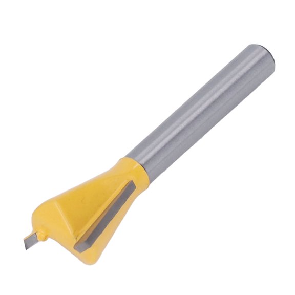 Suodoka Dovetail Bit 6mm Shank Tungsten Alloy Carbide PTFE Coating Woodworking Router Milling Cutter Yellow 5/8
