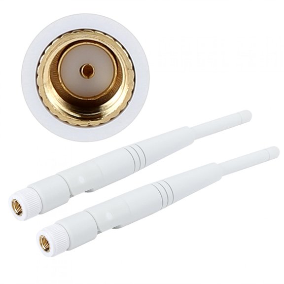 Suodoka Dual Band WiFi Antenna 2.4G 5G 4dBi Omni RP-SMA Interface Wireless Network Extension Aerial for Router Hotspot, 2-Pack, 6.3 Inches / 16.0 cm Long