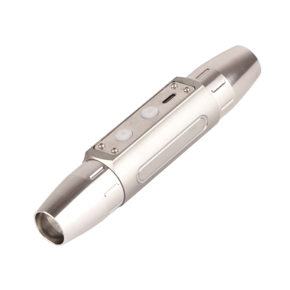 Suodoka Dual Ends 6 Lights Ultraviolet Flashlight, Electric Torch Fluorescent Detection Light, Rechargeable 3000mAh UV Flashlight for Jewelry Appraisal, 5.9 Inches / 15 cm, Stainless Steel