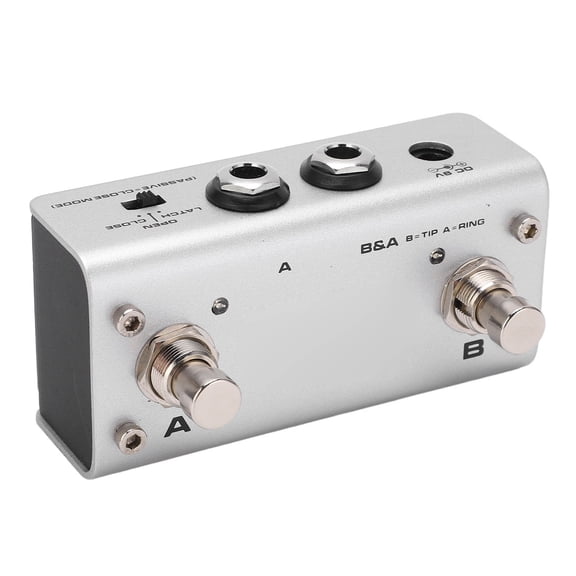 Suodoka Dual Foot Switch Double Nail Pedal for Keyboard Sound Source Modules Guitar Effect Pedals NMP-2 Silver Metal Construction 4.33 inches / 11 cm