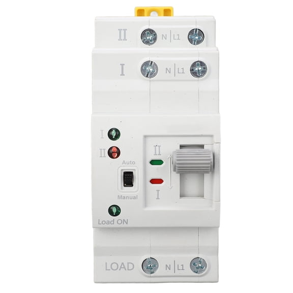 Suodoka Dual Power Automatic Transfer Switch 2P 63A Millisecond Switching ATS Controller for Home and Industrial Backup Power 110V (Length: 4.72 inches / 12 cm, Weight: 13.6 oz / 385.6 g)
