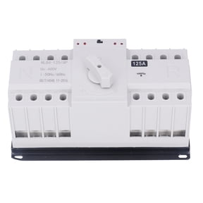 Suodoka Dual Power Automatic Transfer Switch 400V 125A 4P Micro Break ATS, 9.45 inches / 24 cm Length, Electrical Changeover Switch Equipment