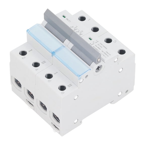 Suodoka Dual Power Manual Transfer Switch 63A 230VAC 2 Poles Single Side Interlock DIN Rail Mount 3.5 inches / 8.8 cm Power Transfer Selector Switch
