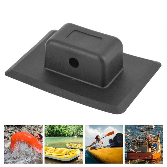 Suodoka Durable PVC Navigation Base Boat Accessory Black Replacement Part for Kayak Assault Rubber Dinghy Yacht Inflatable Watercraft Fishing Equipment (6.3 inches / 16 cm)