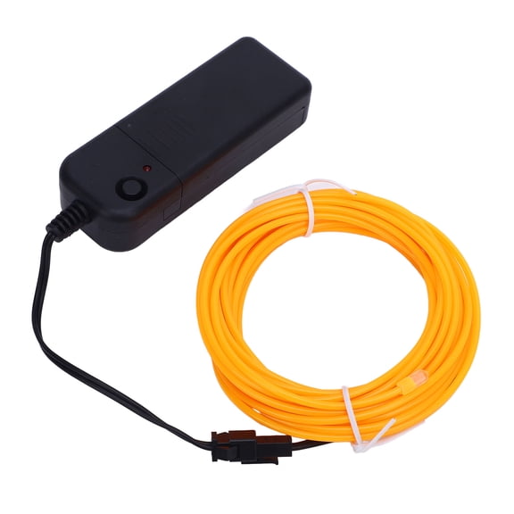 Suodoka EL Wire Orange 16.4ft / 5m Flexible Neon Glowing Rope Light 4 Modes 360 Cuttable Cable for Party Festival Bar Halloween DIY Decoration