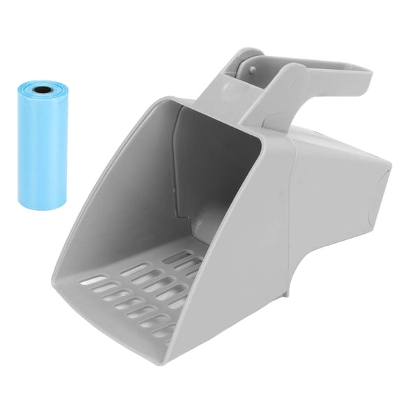 Suodoka EcoFriendly PP Cat Litter Scoop with Hollow Lattice Design, MultiPurpose Shovel & Sifter System  Grey