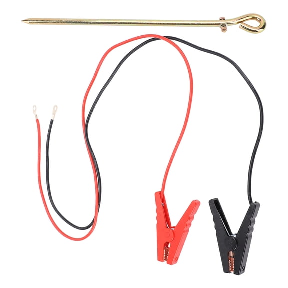 Suodoka Electric Fence Wire Grounding Rod Solar Charger Cable with Crocodile Clips 39.4 inches / 100 cm for Generators Farm Livestock Security