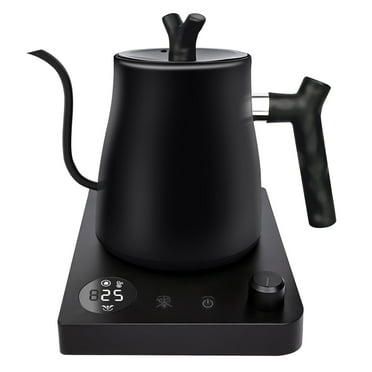 Suodoka Gooseneck Electric Kettle, 28Oz Pour Over with Temp Control, 1200W Fast Boil, 36-Hour Timer, Stopwatch, Matte Black