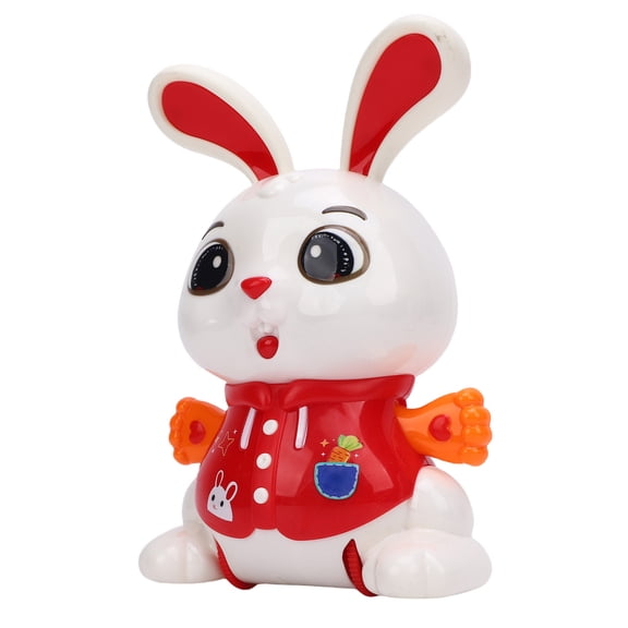 Suodoka Electric Stunt Swinging Rabbit Toy Light and Music 360 Degree Rotating Dancing Bunny Toy for Children