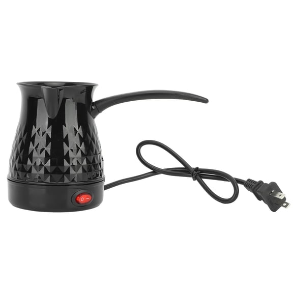 Suodoka Electric Turkish Coffee Pot Maker with Removable Handle, 600ml / 20.28 fl oz Capacity, 110V US Plug, Anti-Scald Stainless Steel Coffee Brewer for Home & Travel (Black)