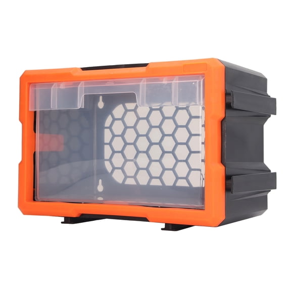 Suodoka Electronic Component Storage Drawer Combined Small Parts Box DIY Tool Bits Organiser For Hardware Screws Nuts Bolts Compact Sturdy Stackable Storage System 12.6 inches / 32 cm Length