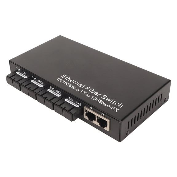 Suodoka Ethernet to Fiber Optic Media Converter Tx1310nm 10/100Mbps 25km RJ45 SC Port Switch 100-240V EU Plug