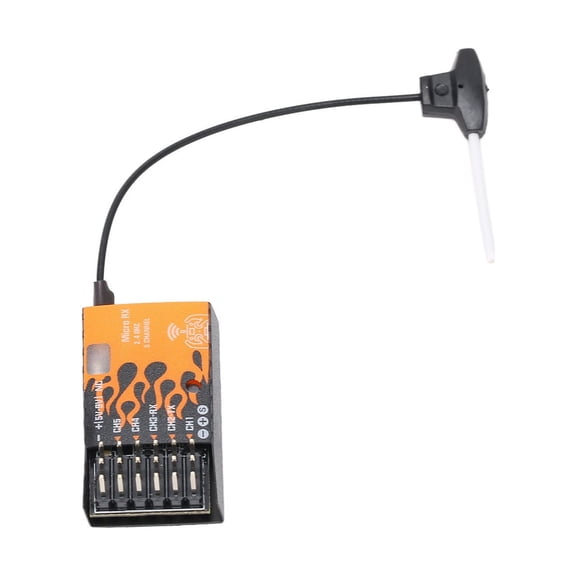 Suodoka ExpressLRS Micro Receiver Support 5 CH PWM Outputs Failsafe Function with T Antenna for RC Helicopters Cars Boats Multirotor Fixed Wing Easy to Install Plug and Play 2.4Ghz Black