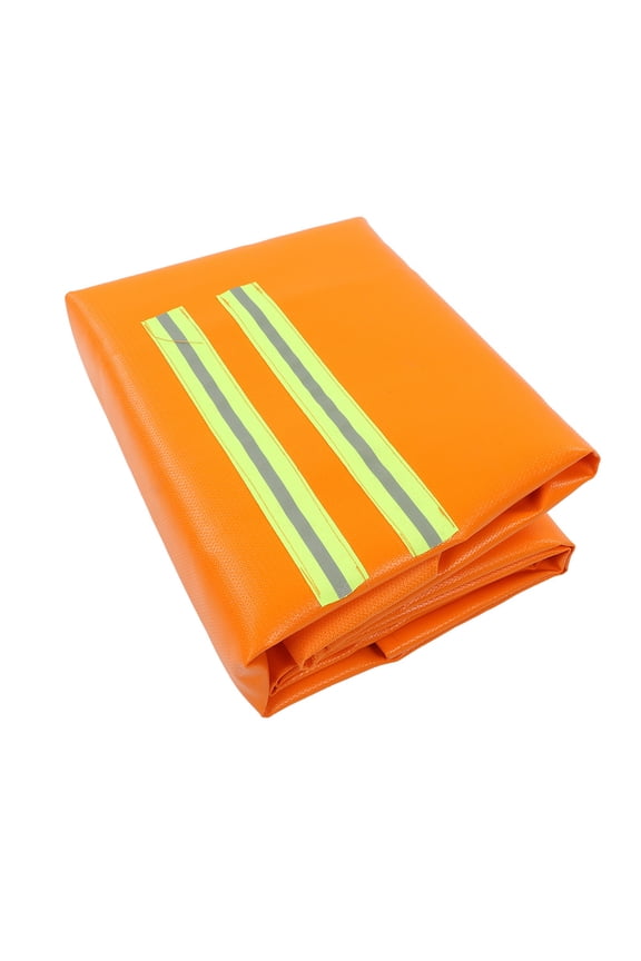 Fireproof Cloak Glass Fiber Double Sided Silicon Fire Escape Emergency Hooded Cape Heat Insulation Blanket with Luminous Strip Safety Body Protective Poncho Clothes for Adult, Orange, 1 Pack