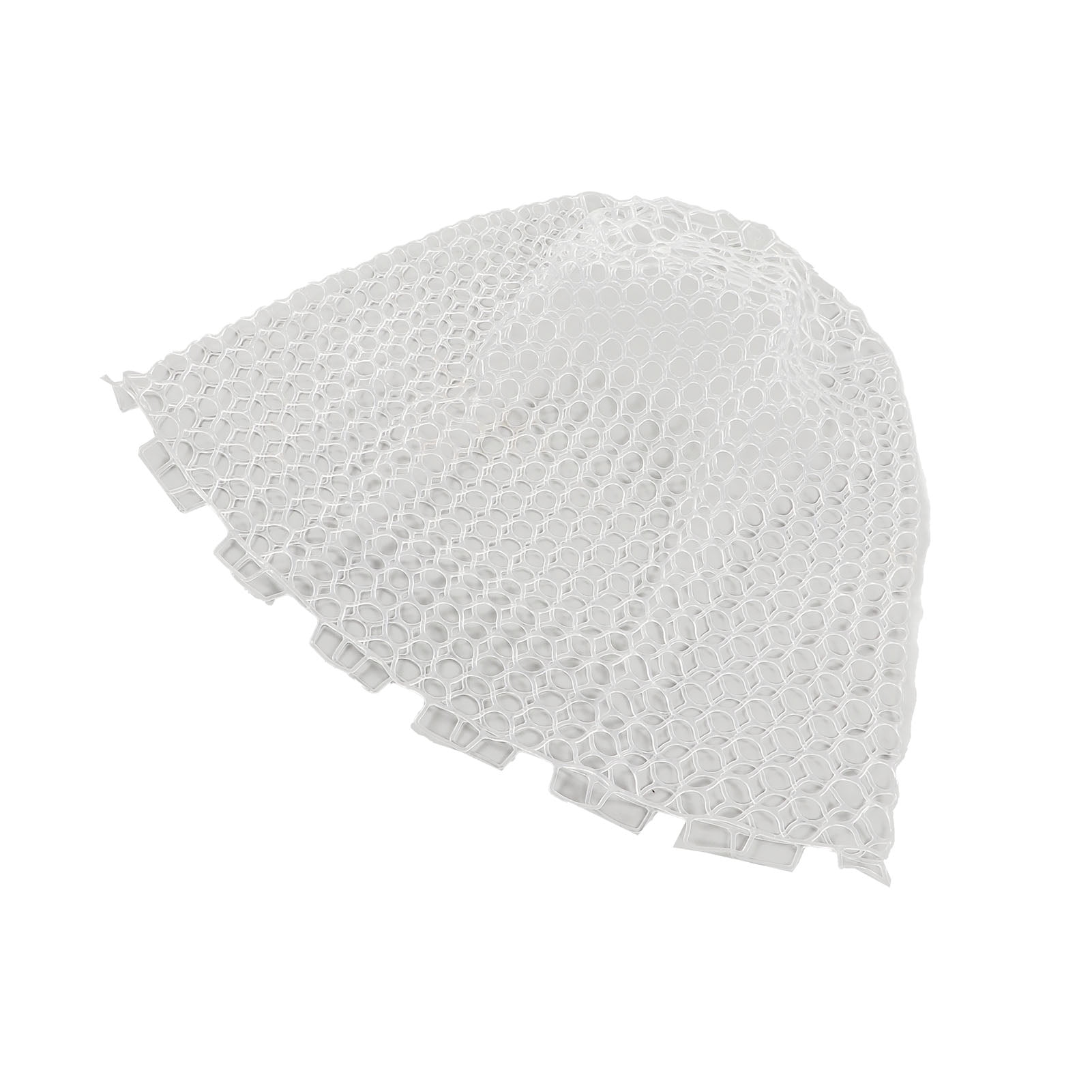 Suodoka Fishing Landing Net Replacement Transparent White Collapsible Rubber 21.7 Inches / 55 cm Deep Fly Fishing Net Wading Equipment for Angler