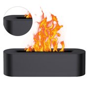 Suodoka Flame Diffuser Humidifier Auto Off 150ml 5.07 fl oz Essential Oil Diffuser 3 Timer Modes Quiet 7-Color Simulated Flame Night Light USB Air Desk Humidifier for Home Bedroom Office Black