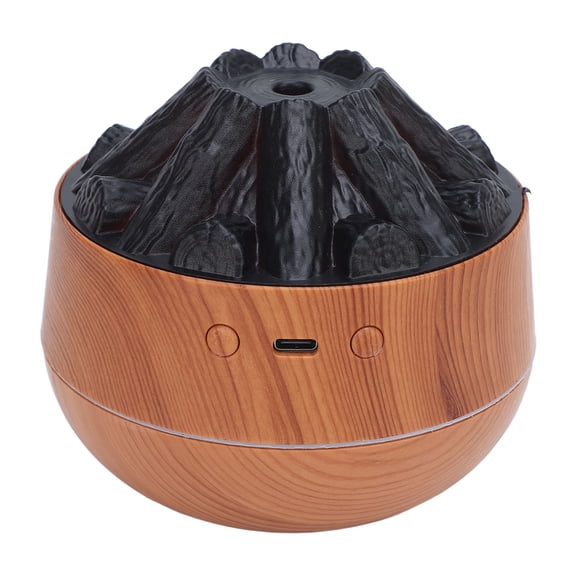 Suodoka Flame Diffuser Humidifier Quiet 300ml Simulated Fire Humidifier for Desktop, Portable Home Essential Oil Aromatherapy Diffuser, Black, 4.5 inches / 11.5 cm