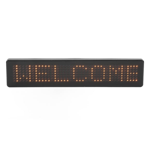 Suodoka Flexible LED Matrix Panel Remote Control Programmable Scrolling LED Sign for Store Car Bar Hotel Optoelectronic Display Yellow 10.63 inches / 27 cm