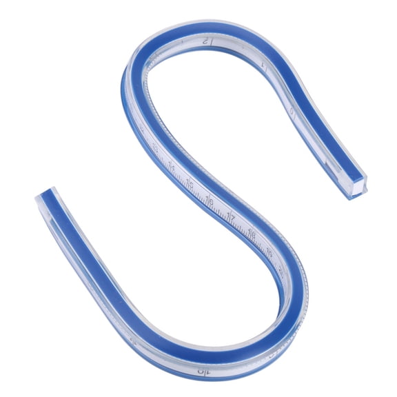 Suodoka Flexible Plastic Curve Rule Ruler Drafting Drawing Measure Tool Craft Supplies, 12 inches / 30 cm
