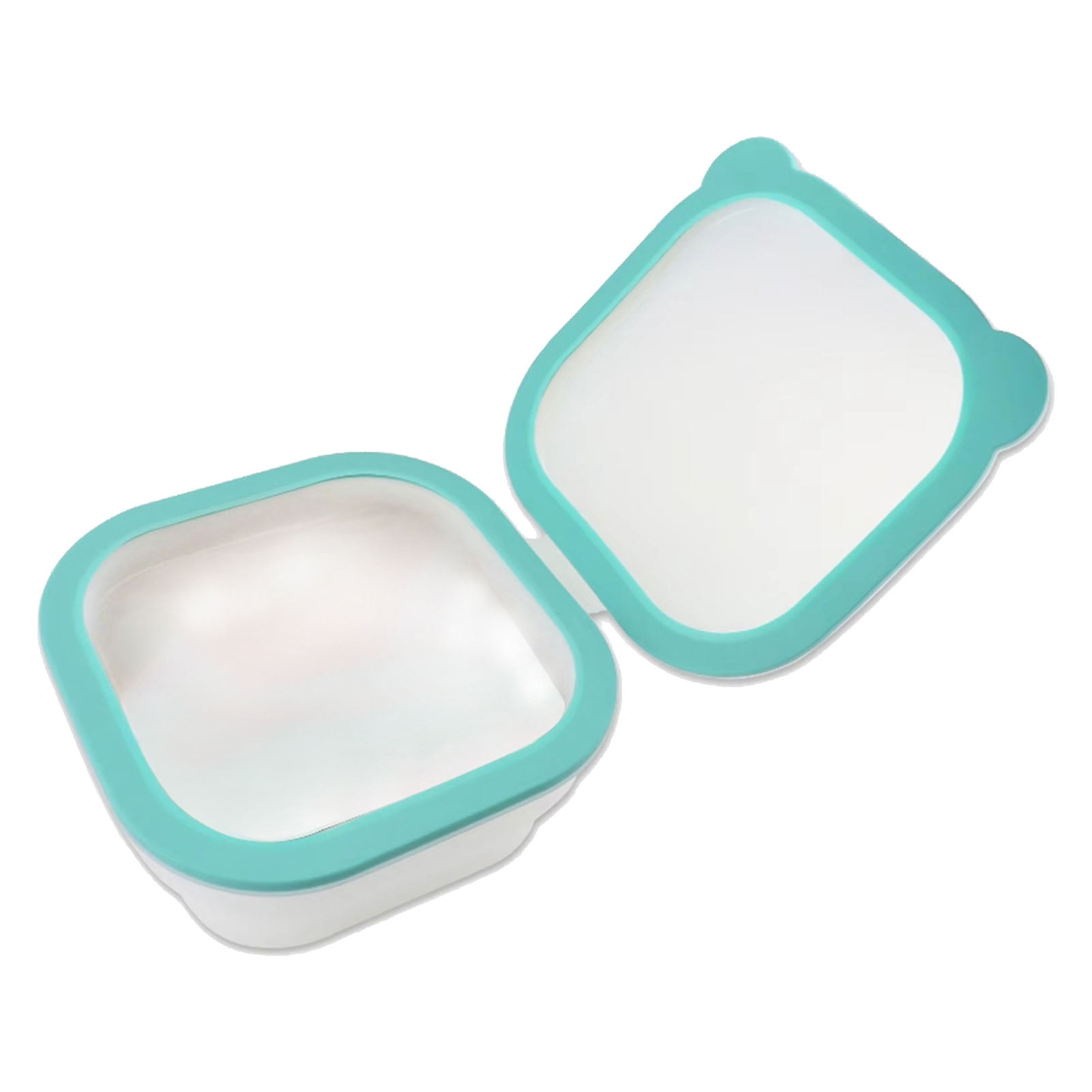Suodoka Foldable Food Storage Container 800ML / 27 oz Silicone Box with Auto Magnetic Airtight Closure Leakproof Space Saving Organizer for Kitchen Pantry Produce Meat Meal Prep