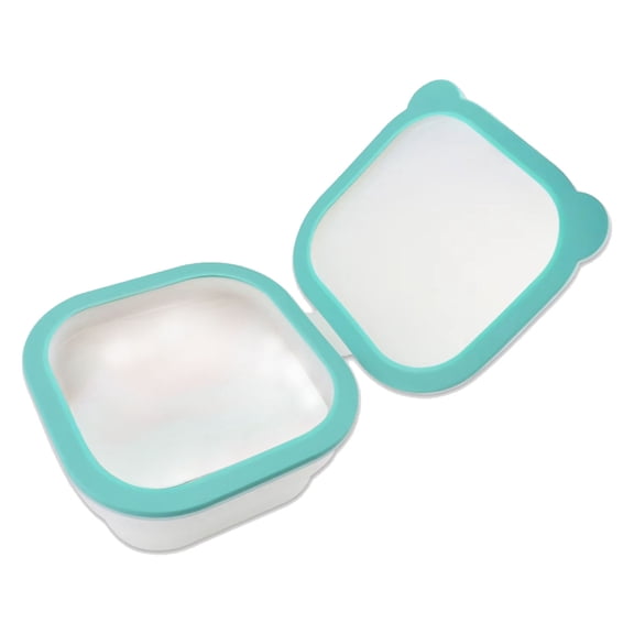 Suodoka Foldable Food Storage Container 800ML / 27 oz Silicone Box with Auto Magnetic Airtight Closure Leakproof Space Saving Organizer for Kitchen Pantry Produce Meat Meal Prep