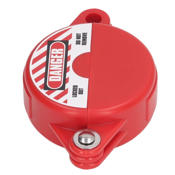 Suodoka Foldable Gate Valve Lockout Device for 25 to 64mm (1 to 2.5 Inches) Handwheel Locks, Premium Industrial Pipeline Valve Isolation Tagout Safety Lock Equipment, Red (1 Count)