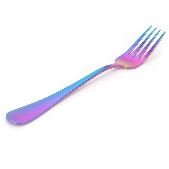 Suodoka Fork Stainless Steel Western Style Tableware Flatware Suitable for Restaurant Kitchen Home Rainbow Colors (8.27 inches / 21 cm)