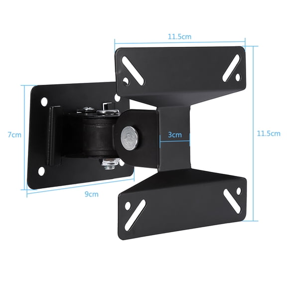 Suodoka Full Motion TV Wall Mount Bracket Heavy Duty Monitor Tilt Bracket For 14-24 inch LCD LED Screens, Max VESA 100x100mm, Up to 22 lbs / 10 kg, 180 Degree Swivel And Tilt Adjustment