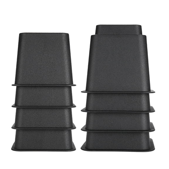 Suodoka Furniture Raisers Adjustable Bed Chair Sofa Riser Feet Lift Set 4 x 5 Inches & 4 x 3 Inches Black Heavy Duty Furniture Height Extensions for Extra Storage Space Underneath