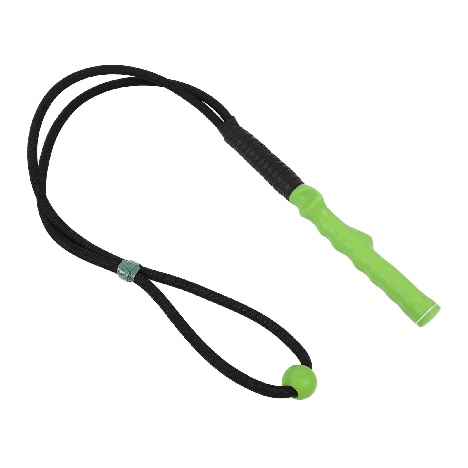 Suodoka Golf Swing Trainer Warm Up Stick Flexible Swing Speed Training Aid with Ball for Arm Strength Exercise Anti Slip Grip Nylon Rubber Green (14.57 inches / 37 cm)