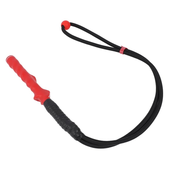 Suodoka Golf Swing Trainer Warm Up Stick Flexible Swing Speed Training Aid with Ball for Arm Strength Exercise Anti Slip Grip Nylon Rubber Red (14.96 inches / 38 cm)