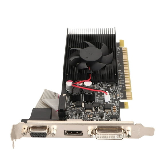 Suodoka Graphics Card GT610 2GB DDR3 64-Bit Desktop Computer Video Card with VGA, DVI, HDMI Outputs, PCI Express x16 1.1, Integrated Cooling Fan for PC Gaming and Multimedia (10.2 inches / 26 cm)