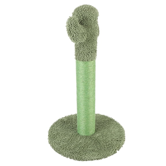 Suodoka Green Cactus Cat Scratching Post Compact, WearProof Sisal, MultiFunctional Climb & Play Toy for Indoor Cats